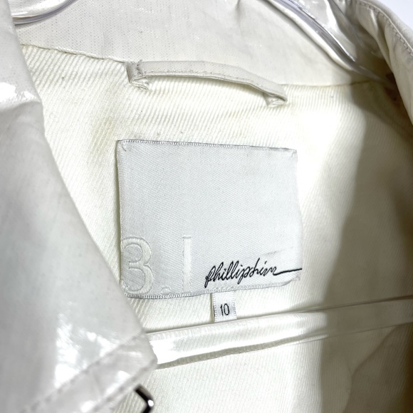 3.1 Phillip Lim | Coated Linen Trench Coat in Cream 10 - Picture 8 of 15